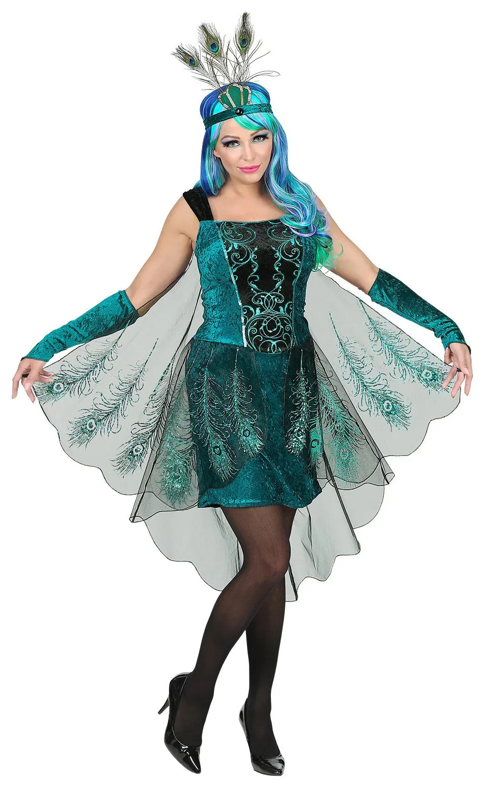 Disfraz de Pavo Real para Mujer Animales Widmann